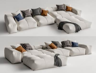 现代多人沙发 转角沙发